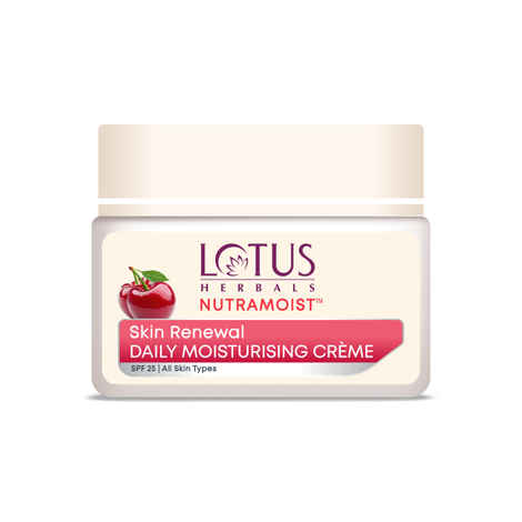 Buy Lotus Herbals Nutramoist Skin Renewal Daily Moisturisng Cream SPF 25 | For All Skin types | 50 gm - Purplle
