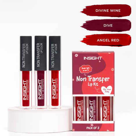 Buy INSIGHT Non Transfer Lip Kit (Bestseller Pack Of 3) - Reds 12 gm - Purplle