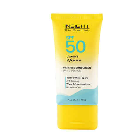 Buy INSIGHT Invisible Gel Sunscreen SPF 50 PA +++ light weight, 50 gm - Purplle
