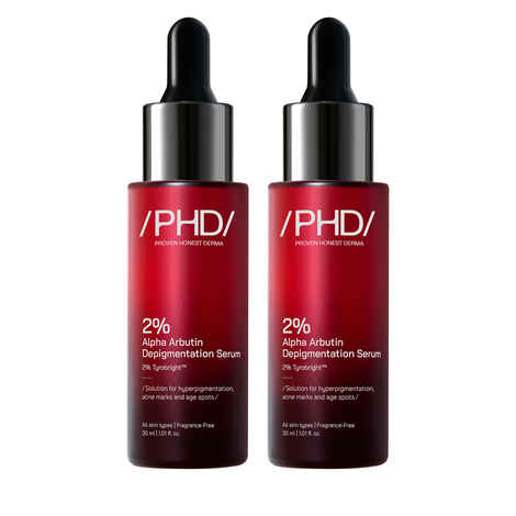 Buy Proven Honest Derma (PHD) 2% Alpha Arbutin Depigmentation Serum | Alpha Arbutin Serum for Pigmentation & Dark Spots | Face Serum for Women & Men with Tyrobright™, Niacinamide | Formulated with Global Dermatologists |(Pack of 2) - Purplle
