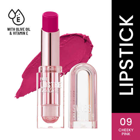 Buy Swiss Beauty Pure Lustre Lipstick | High Shine Finish | Smooth Glide | With Olive Oil & Vitamin E - Cheeky Pink (3.8 gm) - Purplle