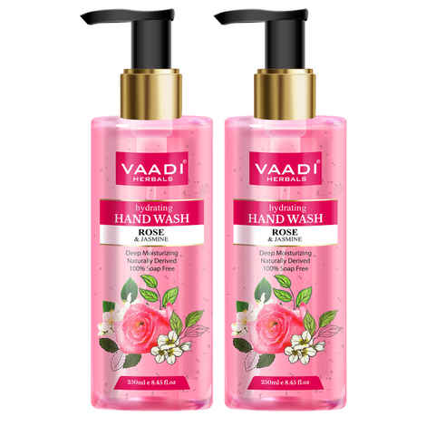 Buy Vaadi Herbals Pack of 2 Hydrating Rose & Jasmine Hand Wash (250 ml x 2) - Purplle