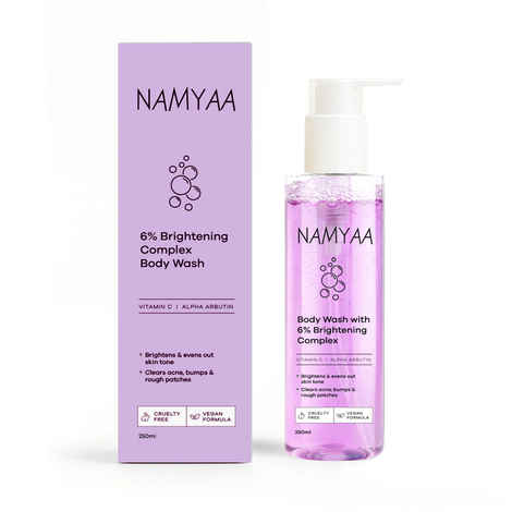 Buy Namyaa Brightening Body Wash | 6% Brightening Complex with Alpha Arbutin, Niacinamide & Vitamin C |250 ml - Purplle