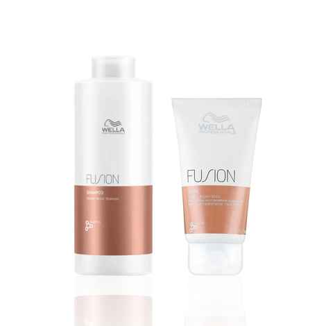 Buy Wella Professionals Fusion Intense Repair Mini Duo (Shampoo & Mask for Damaged Hair) - (50 ml + 30 ml) Combo of 2 - Purplle