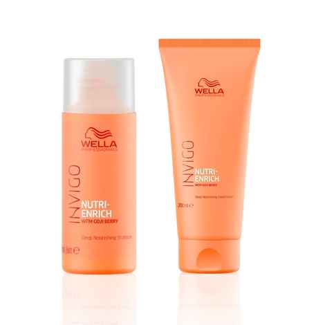 Buy Wella Professionals Invigo Nutri-Enrich Travel & Full Size Duo (Shampoo & Conditioner) - (50 ml + 200 ml) Combo of 2 - Purplle