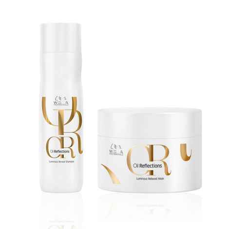 Buy Wella Professionals Oil Reflections Luminous Duo (Shampoo & Reboost Mask for Shine) - (250 ml + 150 ml) Combo of 2 - Purplle
