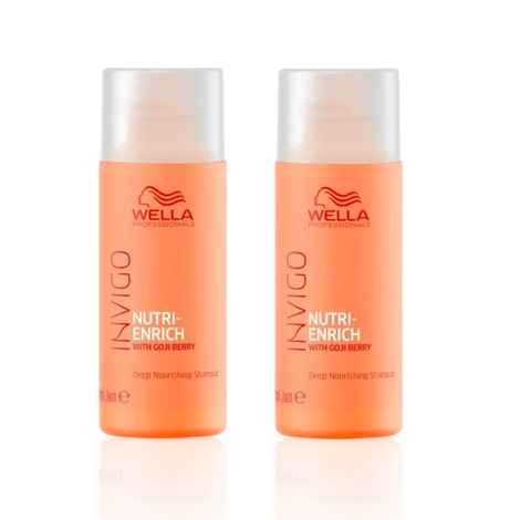 Buy Wella Professionals Invigo Nutri-Enrich Shampoo Twin Pack (Mini Deep Nourishing) - (50 ml + 50 ml) Pack of 2 - Purplle