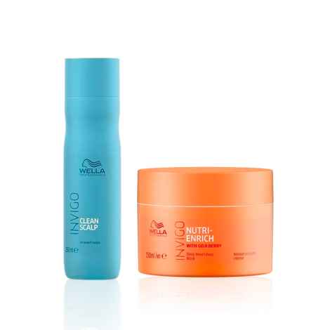 Buy Wella Professionals Invigo Nutri-Enrich Scalp Care & Nourish Duo (Anti-Dandruff Shampoo & Nutri-Enrich Mask) - (250 ml + 150 ml) Combo of 2 - Purplle