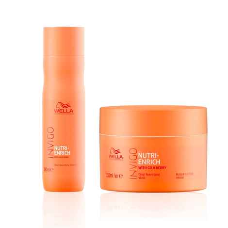 Buy Wella Professionals Invigo Nutri-Enrich Intensive Nourish Kit (Shampoo & Deep Hair Mask) - (250 ml + 150 ml) Combo of 2 - Purplle