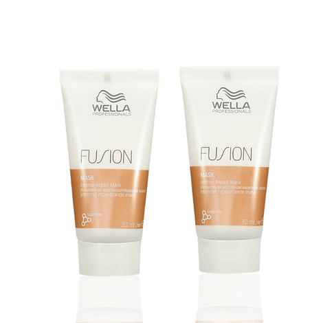 Buy Wella Professionals Fusion Intense Repair Mask Twin Pack of 2 (Travel Size Repair) - (30 ml + 30 ml) - Purplle