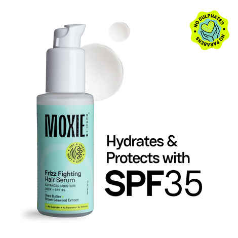Buy Moxie Beauty Frizz Fighting Hair Serum | For Dry & Frizzy Hair | Infused with SPF35 | Deeply Hydrates & Nourishes | 50 ml, Pack of 1 - Purplle