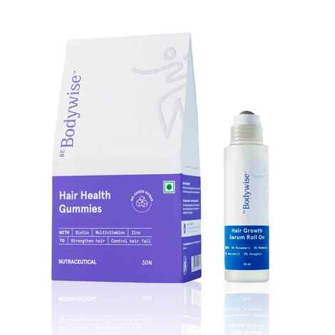 Buy Be Bodywise Inside-Out Hair Health Combo (Hair Growth Serum Roll On & 30mcg Biotin Gummies) - (10 ml + 30mcg Gummies) Combo of 2 - Purplle