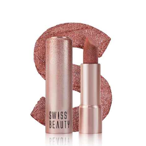 Buy Swiss Beauty More Than Glitter Lipstick- One Swipe Smooth Glide - Sparkle Gold 3 gm - Purplle