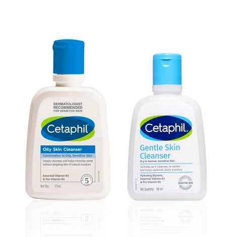 Buy Cetaphil Professional Cleansing Duo | Dual Action Combo with Oily Skin Cleanser & Gentle Skin Cleanser | For Oily, Combination & Sensitive Skin | (118 ml) + (118 ml) Combo of 2 - Purplle