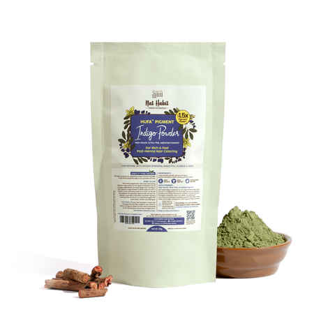 Buy Nat Habit Hufa Pigment Indigo Powder Natural Hair Color - 85 gm - Purplle