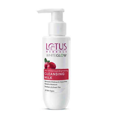 Buy Lotus Herbals WhiteGlow Skin Whitening & Brightening Cleansing Milk| Makeup Remover, All Skin Types 80 ml - Purplle