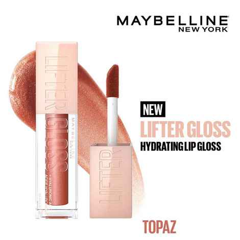 Buy Maybelline New York Lifter Gloss | Moisturizing, Tinted Lip Gloss With Hyaluronic Acid, Topaz , 5.4 ml - Purplle