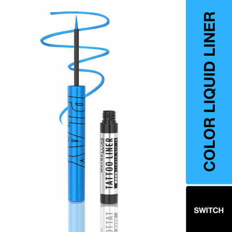 Buy Maybelline Tattoo Play Blue Liquid Eyeliner - Switch, 2.1 ml - Purplle
