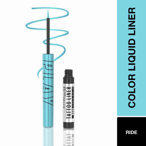 Buy Maybelline Tattoo Play Light Blue Liquid Eyeliner - Ride, 2.1 ml - Purplle