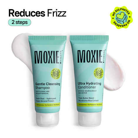Buy Moxie Beauty Rinse & Shine Travel Duo - Shampoo (50 ml) & Conditioner (50 ml) Combo of 2 - Purplle