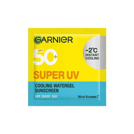 Buy Garnier Super UV Cooling Watergel Sunscreen SPF 50 1.5 ml - Purplle