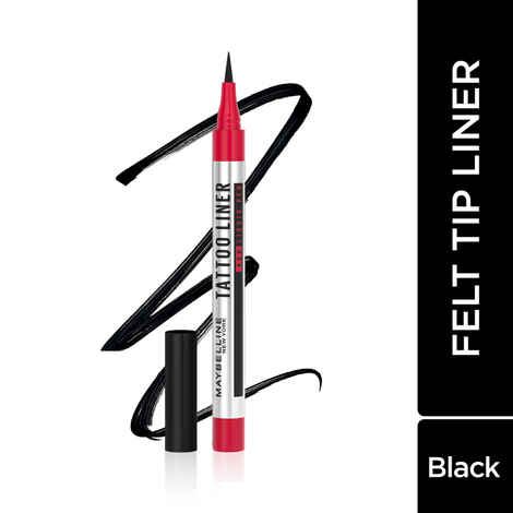 Buy Maybelline New York Eyeliner, Intense Eyeliner, Long-lasting, Felt-tip Applicator, Line Tattoo High Impact Liner, Black, 1 gm - Purplle