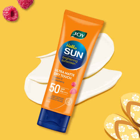Buy Joy Hello Sun Ultra Matte Sunscreen SPF 50 PA ++++ (50 ml) | Protects & Controls Oil | Ultra Light, Water Resistant & No White Cast | For Oily, Normal, Sensitive and Combination Skin - Purplle