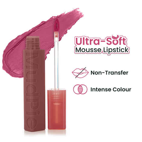 Buy Swiss Beauty Mudpie Lipstick | Soft Matte Mousse Finish - 3 gm, Pretty Hustler - Purplle