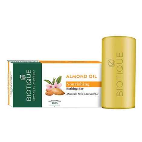 Buy Biotique Almond Oil Nourishing Bathing Bar (150 gm) - Purplle