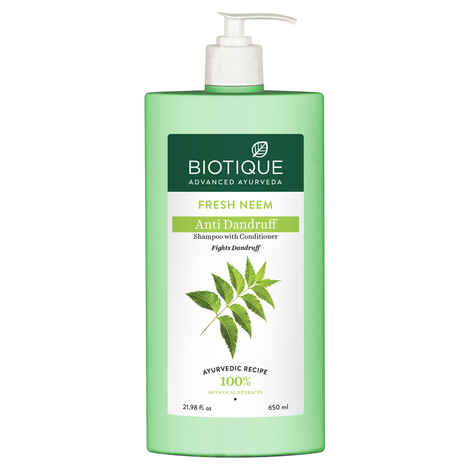 Buy Biotique Fresh Neem Anti-Dandruff Shampoo & Conditioner (650 ml) - Purplle