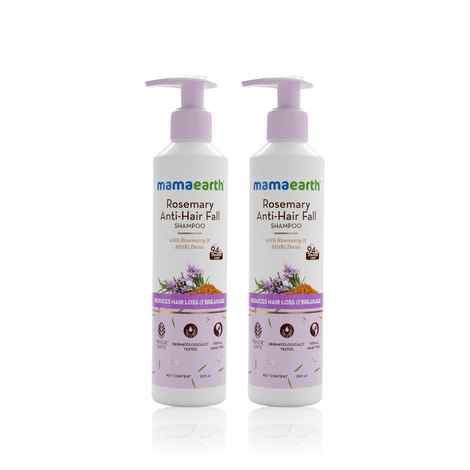 Buy Mamaearth Rosemary Anti-Hair Fall Shampoo with Rosemary & Methi Dana for Reducing Hair Loss & Breakage - 250 ml (Pack of 2) - Purplle