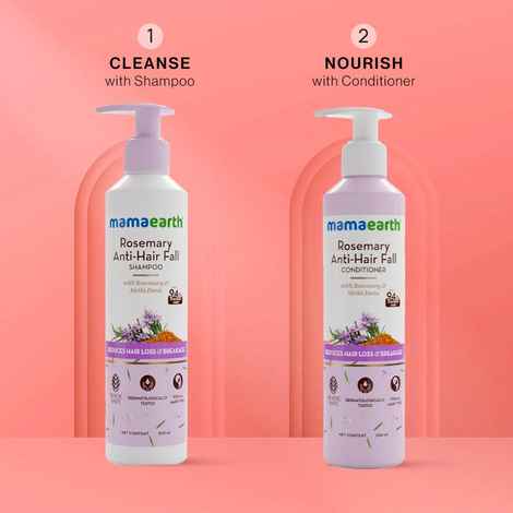 Buy Mamaearth Rosemary Hair Care Duo: Anti-Hair Fall Shampoo (250 ml) + Conditioner (250 ml) - Purplle
