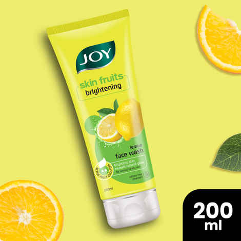 Buy Joy Skin Brightening Lemon Face Wash For Oily Skin (200 ml) | Reduces Dark Spots, Removes Excess Oil & Dirt | Enriched with Natural Exfoliating Agents & Vitamin C - Purplle