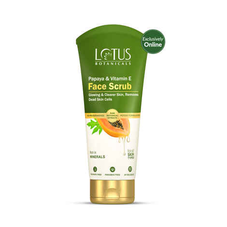 Buy Lotus Botanicals Papaya & Vitamin E Face Scrub - 100g - Purplle