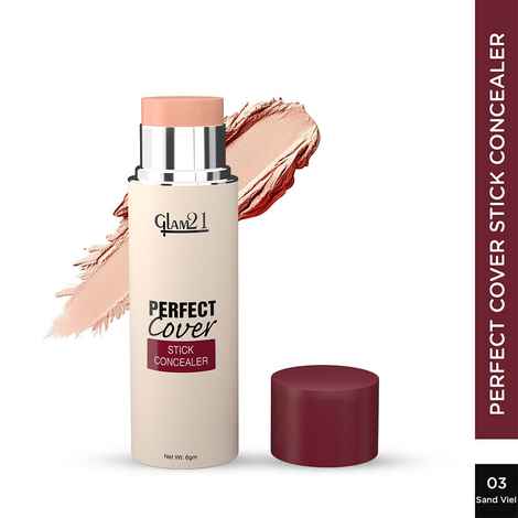Buy Glam 21 Perfect cover stick concealer | Full Coverage,Creamy Texture Matte Finish - SandViel, 6 gm - Purplle