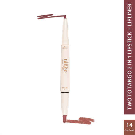 Buy Glam 21 Two To Tango Lip Liner + Lipstick Duo |Non-Transfer |Long Stay | Creamy Matte Finish| Super-glide formula | Non-drying |For Sensational lip look, Clay Crush-14, 0.45 gm + 0.2 gm - Purplle