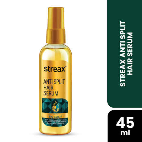 Buy Streax Anti Split Hair serum, 45 ml I with Bio - Elixir I Controls split ends I 82% reduction in Split Ends I 60% reduction in dryness - Purplle
