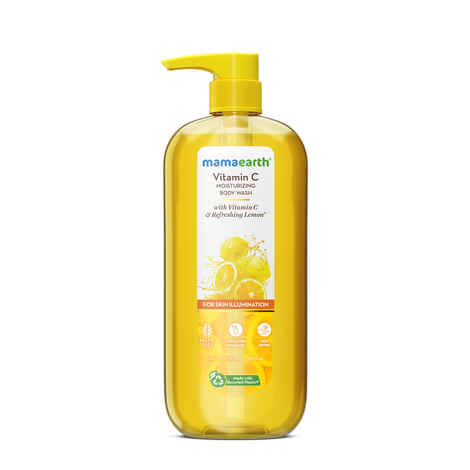 Buy Mamaearth Vitamin C Moisturizing Body Wash with Vitamin C & Refreshing Lemon Scent for Skin Illumination- 500 ml | Deeply Cleanses | Intensely Moisturizes | Long-Lasting Fragrance | Radiant Glow | All Skin Types - Purplle