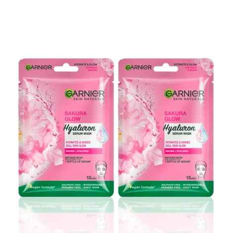 Buy Garnier Skin Naturals Face Serum Sheet Mask Pack of 10, 280 gm (Pack of 2) - Purplle