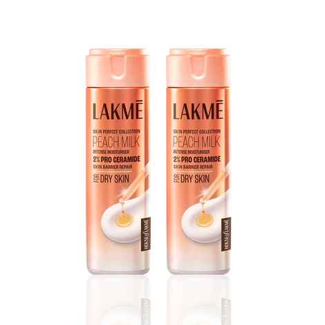 Buy Lakme Peach Milk Intense Moisturiser with 2% Pro Ceramide |120 ml - Pack of 2 - Purplle