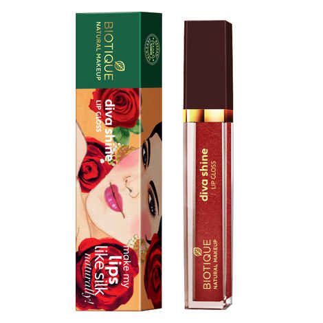 Buy Biotique Natural Makeup Diva Shine Lip Gloss (Fire-N-Ice)(3 ml) - Purplle