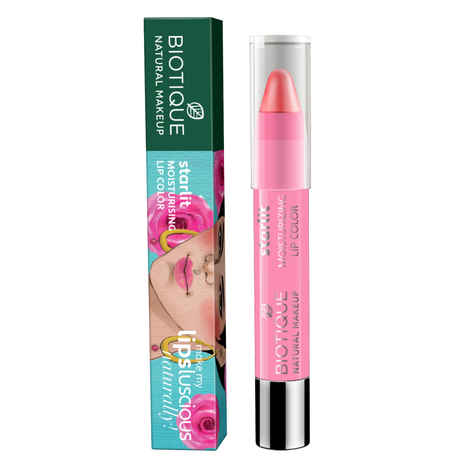 Buy Biotique Natural Makeup Starlit Moisturising Lipcolor (Coral Dew)(3.5 gm) - Purplle