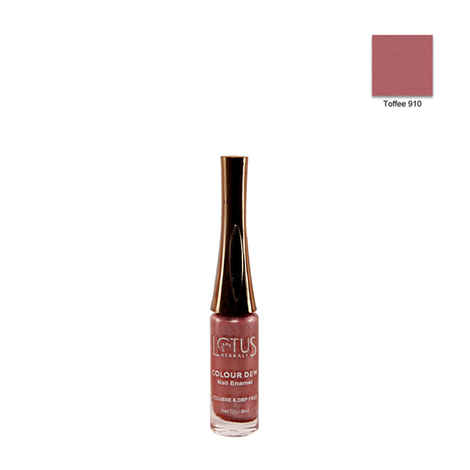 Buy Lotus Herbals Color Dew Nail Enamel Toffee 910 (7 ml) - Purplle