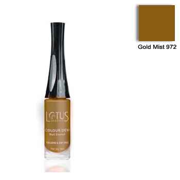 Buy Lotus Herbals Color Dew Nail Enamel Gold Mist 972 (8 ml) - Purplle