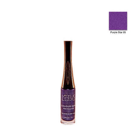 Buy Lotus Herbals Color Dew Nail Enamel Purple Star 85 (7 ml) - Purplle