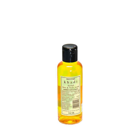 Buy Khadi Herbal Face Body Wash Sandalwood and Honey 210 ml - Purplle