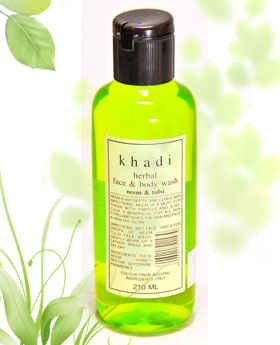 Buy Khadi Face Body Wash With Neem Tulsi 210ml - Purplle