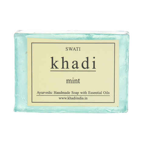 Buy Swati Khadi Ayurvedic Handmade Soap MINT - Purplle
