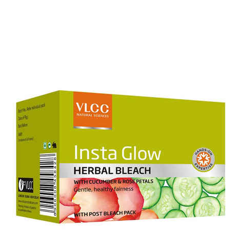 Buy VLCC Insta Glow Bleach With Cucumber & Rose Petals - Purplle