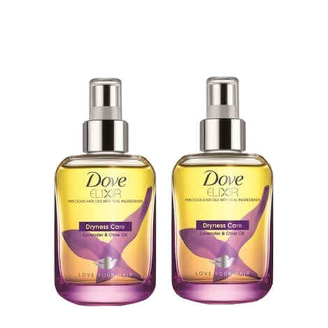 Buy Dove Elixir Dryness Care Hair Oil (90 ml) - Pack Of 2 - Purplle